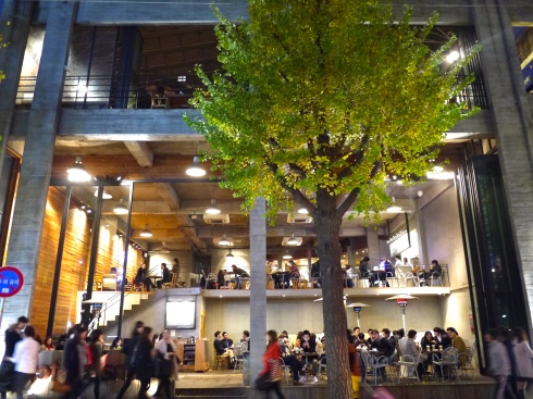 Cafe at night in Seoul